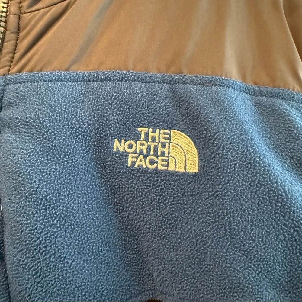 The North Face Full Zip Reversible Jacket Blue Grey‎ Boys Size Large 14/16 FLAW